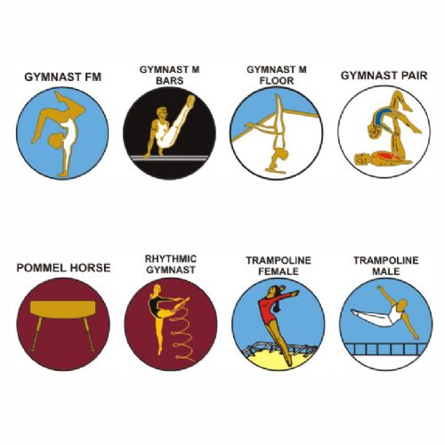 Gymnastics pk of 5 25mm centres-